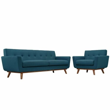 EAST END IMPORTS Engage Armchair and Sofa Set of 2- Azure EEI-1344-AZU